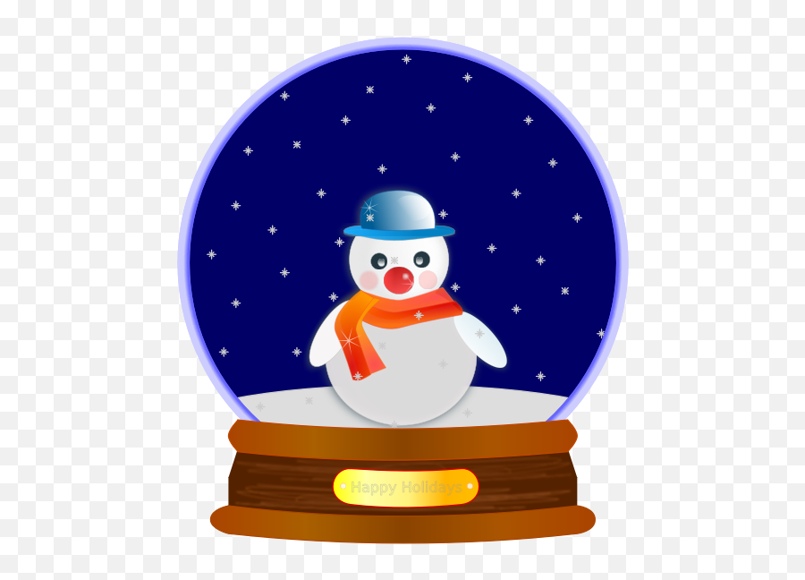 Animated Snow Globe Snowman - Snow Globe Clip Art Emoji,Snow Globe And Cookie Emoji