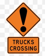Trucks Crossing - Sign Emoji