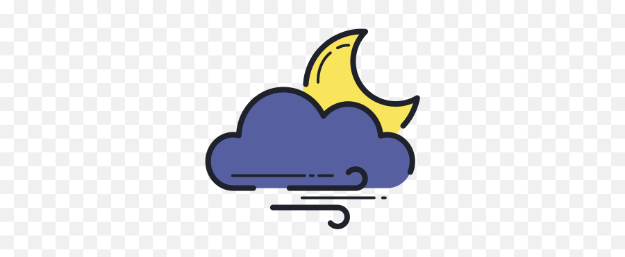 Windy Night Icon - Free Download Png And Vector Night Time Icon Png Emoji,Windy Emoji