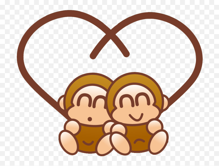 Clipart Monkey Love Clipart Monkey Love Transparent Free - Monkeys In Love Emoji,Monkey Emoji Transparent