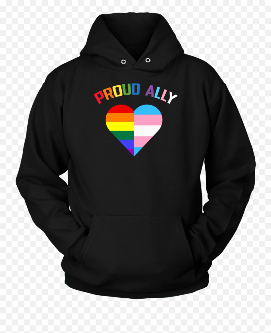 Proud Ally Lgbt Rainbow Heart Pride Month Shirt - Black Anti Sadboi Sadboi Club Hoodie Emoji,Trans Heart Emoji