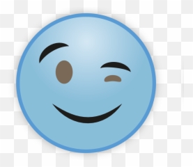 Sky Blue Emoji Transparent Background - Smiley