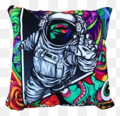 Pulsar Psychedelic Throw Pillow Home Goodss - Spaceman Dab Pad Emoji