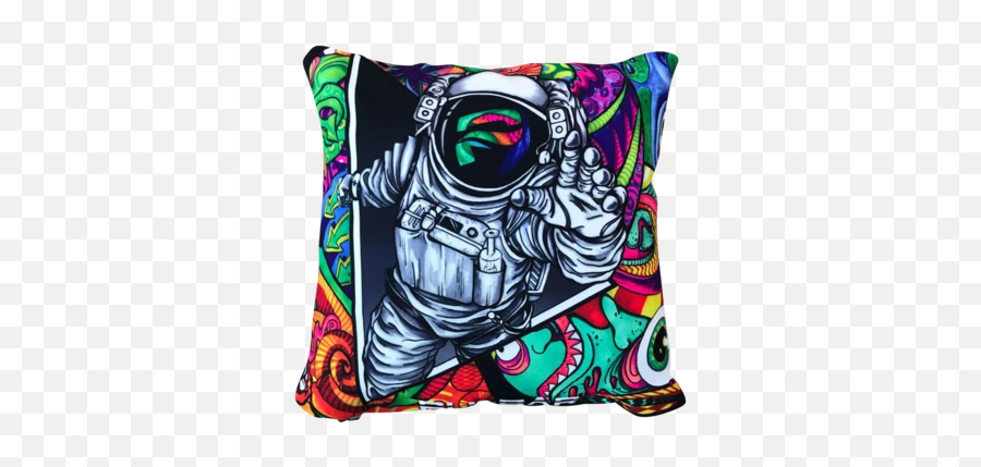 Pulsar Psychedelic Throw Pillow Home Goodss - Pulsar Spaceman Dab Pad Emoji,Dancing Guy Emoji