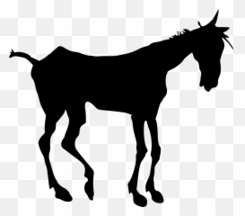 Kelelahan Gambar Vektor - Old Horse Silhouette Emoji