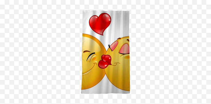 Kissing Emoticons Blackout Window Curtain U2022 Pixers - We Live To Change Imagen De Beso Animada Emoji,Kiss Emoticons
