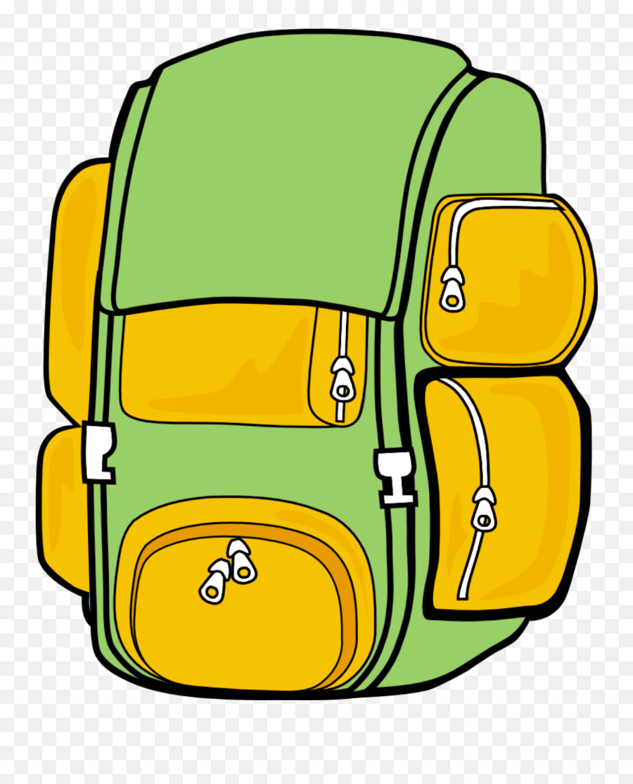 Backpack Clipart Beautystars - Backpack Hiking Clipart Emoji,White Emoji Backpack