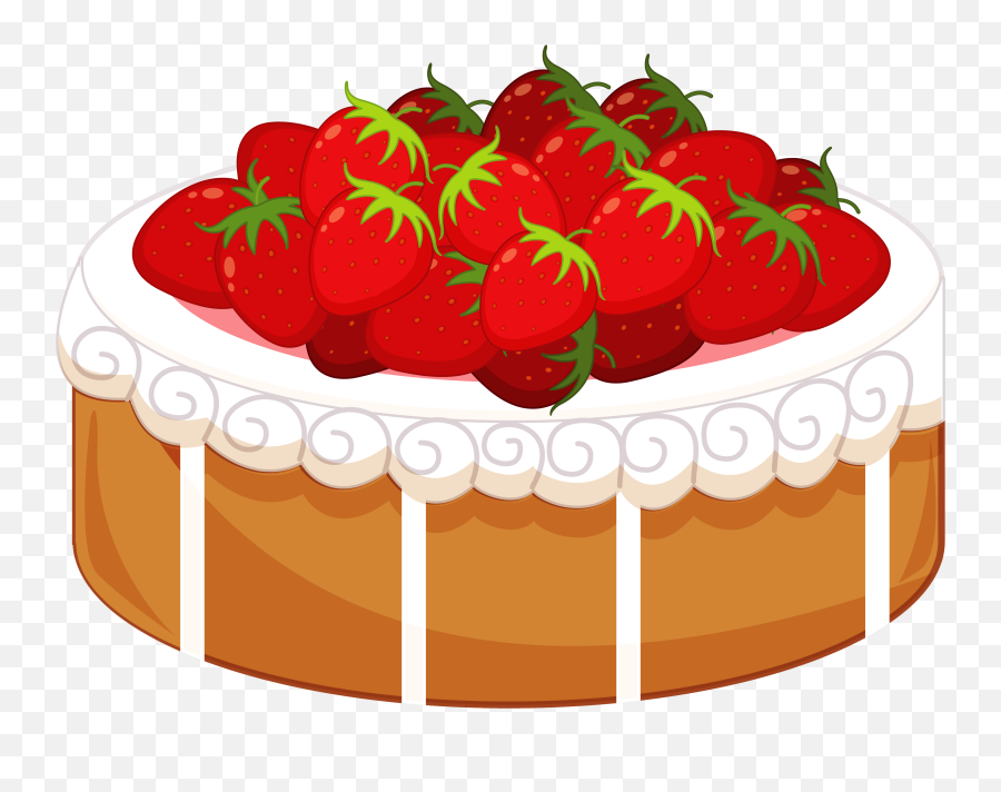 Happy Birthday Strawberry Shortcake Clipart - Cake Clipart Free Emoji,Shortcake Emoji