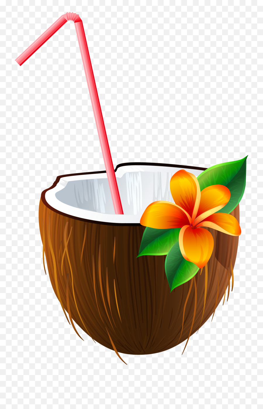 Transparent Background Coconut Drink - Coconut Drink Cartoon Emoji,Palm Tree Drink Emoji