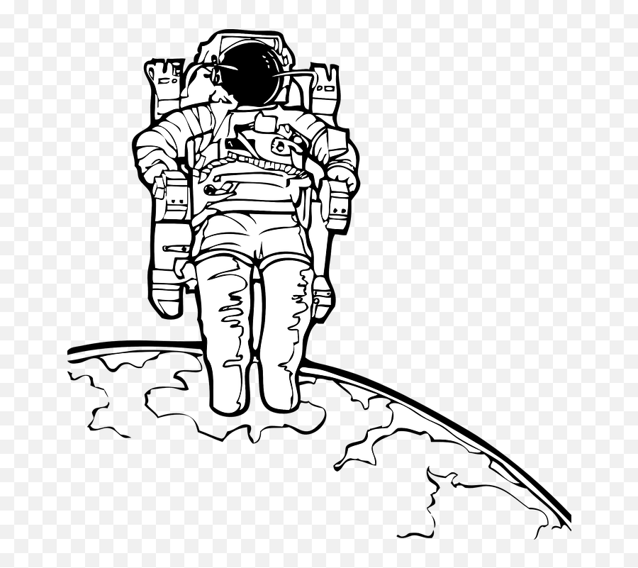 Astronaut Moon Space Spacewalk - Spacewalk Clip Art Emoji,Spaceman Emoji