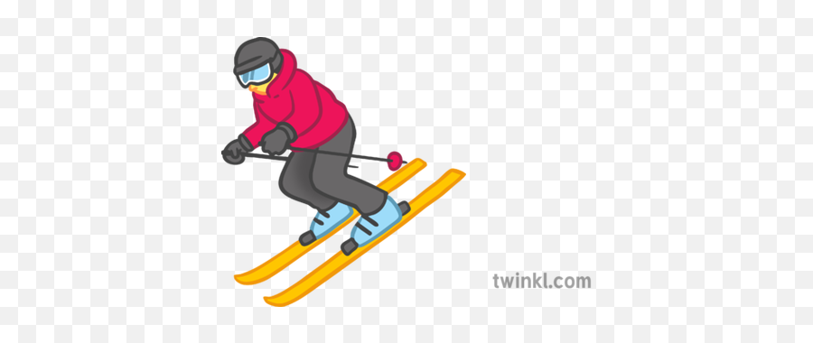 Skiing Emoji Figure Only Emoticon Sports Snow Symbol Sms - Transparent Zebra Silhouette Png,Skiing Emoji
