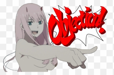 Zero Two In Ace Attorney Reference - Objection Emoji