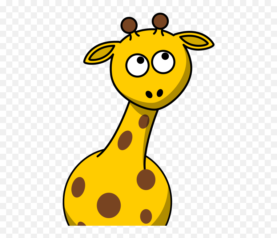 Cartoon Giraffe Looking Up Turned Png Svg Clip Art For Web - Cartoon Giraffe Png Emoji,Giraffe Emoji