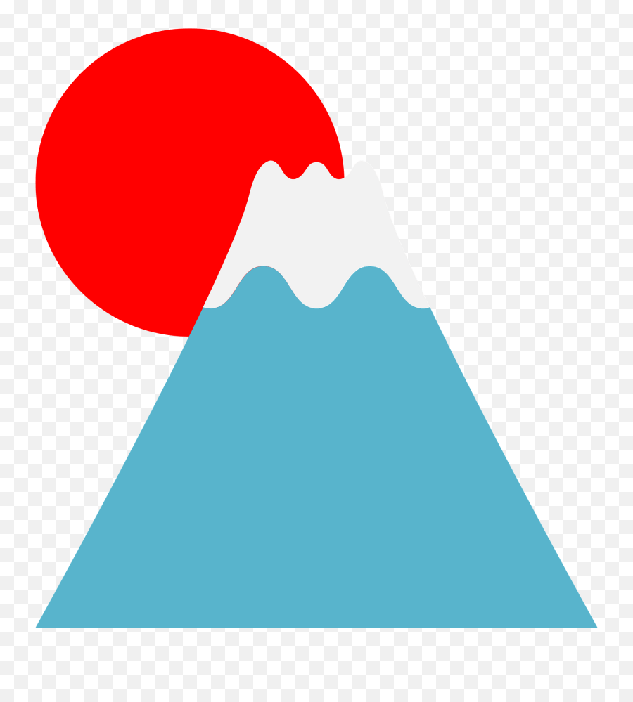 Mount Fuji At Sunrise Clipart Emoji,Sunrise Emoji