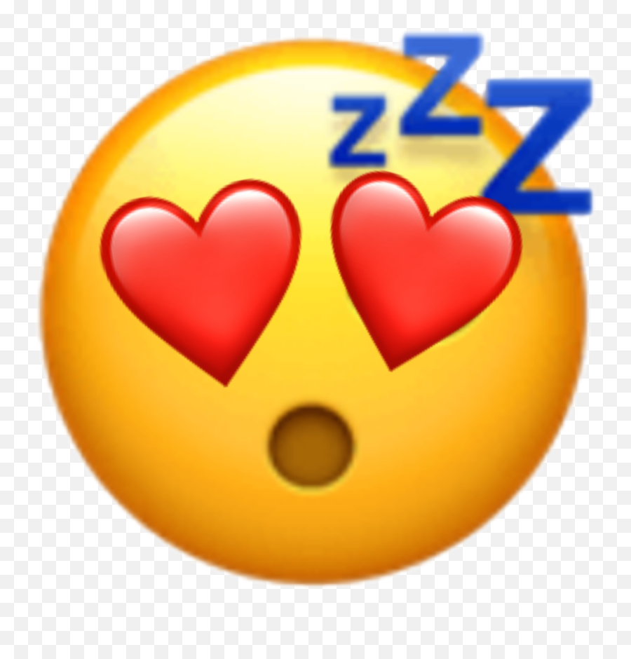 Smile Emoji Hearts Sleep Sticker - Happy,Sleep Emoticon