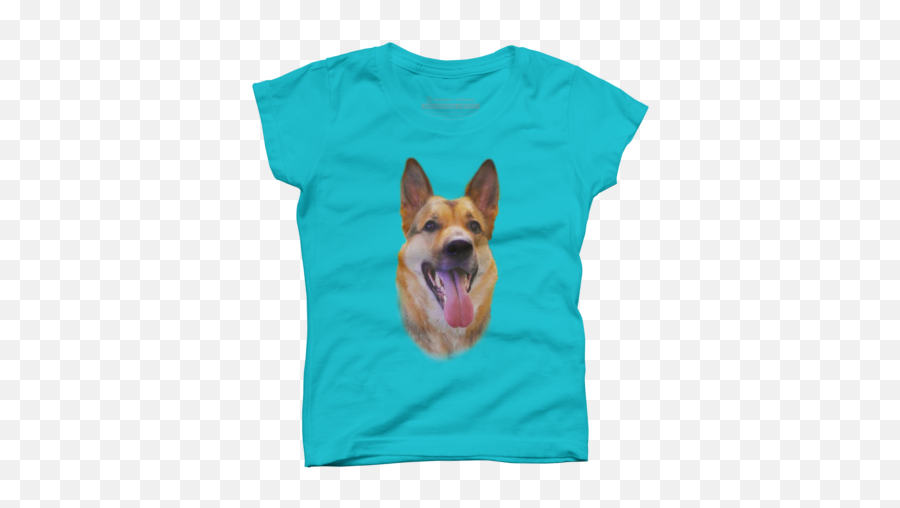 Blue Dog Girlu0027s T - Shirts Design By Humans Short Sleeve Emoji,Boxer Dog Emoji