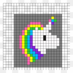 Unicorn By Cupcakemama On Kandi Patterns Easy Perler Bead - Hama Beads Patterns Unicorn Emoji,Plur Emoji