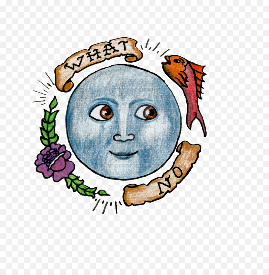 Moon Emoji Tattoo - Illustration,Moon Emoji