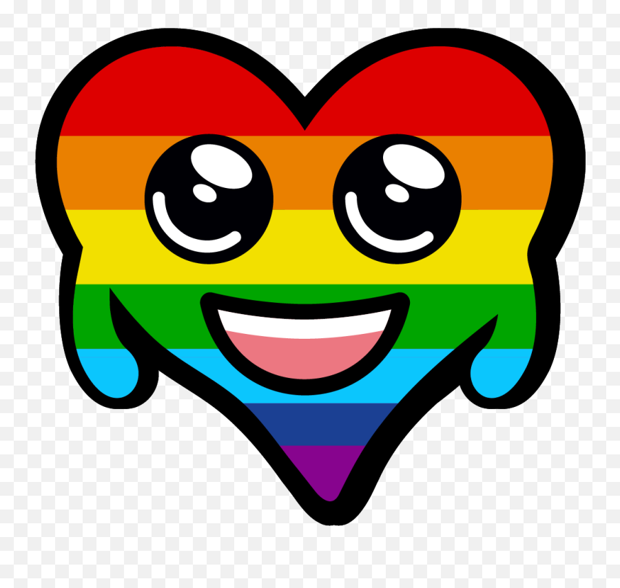 Rainbow Hearts - Clip Art Emoji,Rainbow Emoji
