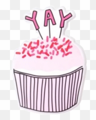 Girly Cute Sticker Pink Love Heart - Cupcake Emoji,Birthday Cake Emoji On Snapchat