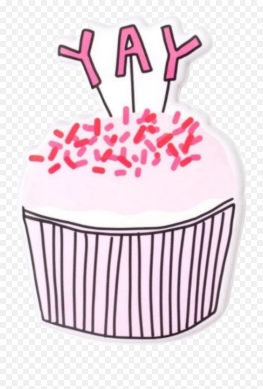 Girly Cute Sticker Pink Love Heart - Cupcake Emoji,Birthday Cake Emoji On Snapchat