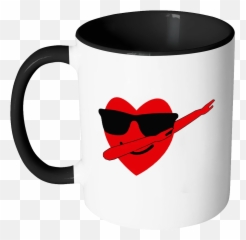 Heart Emoji Dabbing For Valentines Day - Dont Be A Cunt Mug,Valentine Emoji