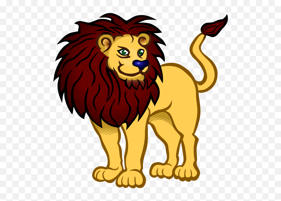 Golden Lion Cartoon Character Vector - Lion Clipart Png Emoji,Emoji Tiger Woods