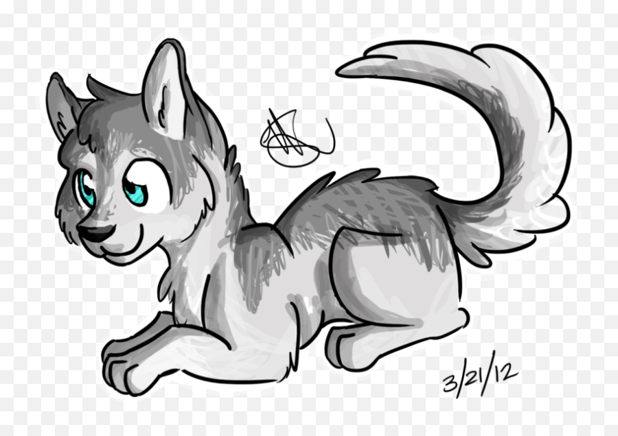 Cute Husky Drawing Free Download On Clipartmag - Cute Drawings Of Huskies Emoji,Husky Emoji