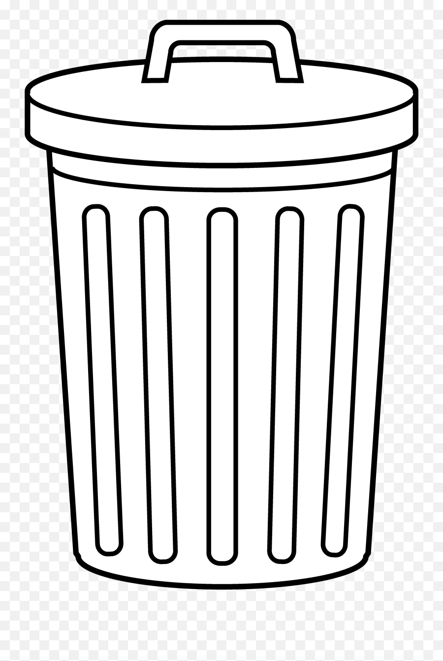 Garbage Clipart Classroom Garbage - Trash Can Clipart Black And White Emoji,Trashcan Emoji