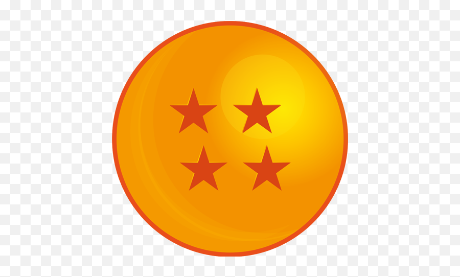 4 Star Ball Transparent Png Clipart - Dragon Ball Vector Png Emoji,Dragon Ball Emoji