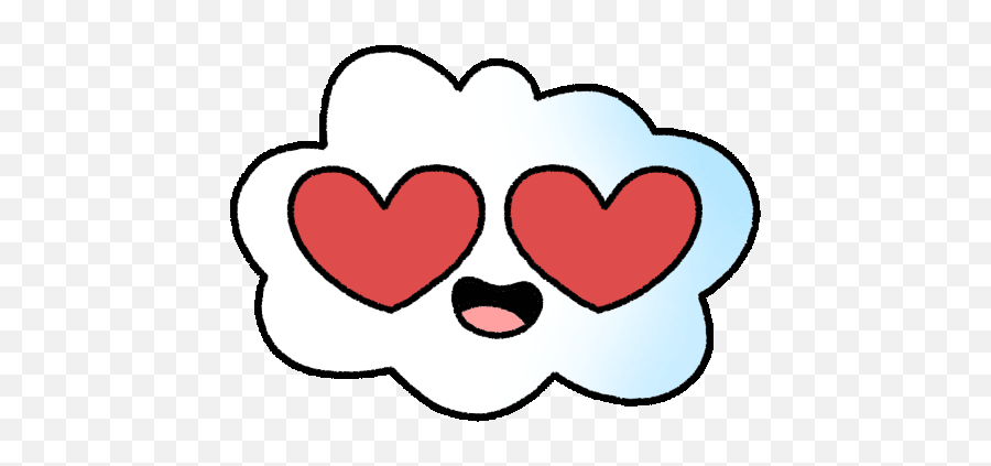Cloud Face Gifs - Heart Emoji,Sigh Of Relief Emoji