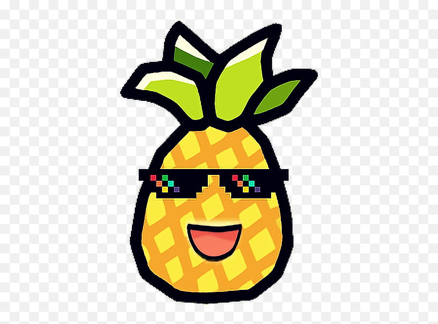 Pineapple Sunglasses Happypineapple Coolpineapple - Scribblenauts Pineapple Emoji,Pineapple Emoticon