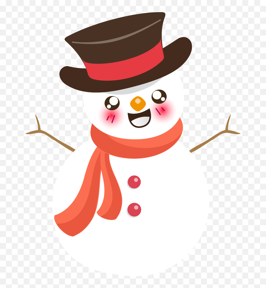 Skinny Snowman Clipart - Cute Snowman Clipart Transparent Background Emoji,Skinny Dipping Emoji