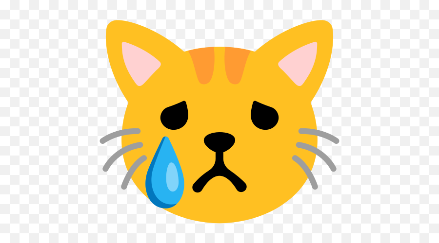 Crying Cat Emoji - Emoji Gato Triste,Crying Cat Emoji