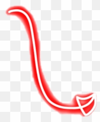 Red - Neon Devil Tail Png Emoji