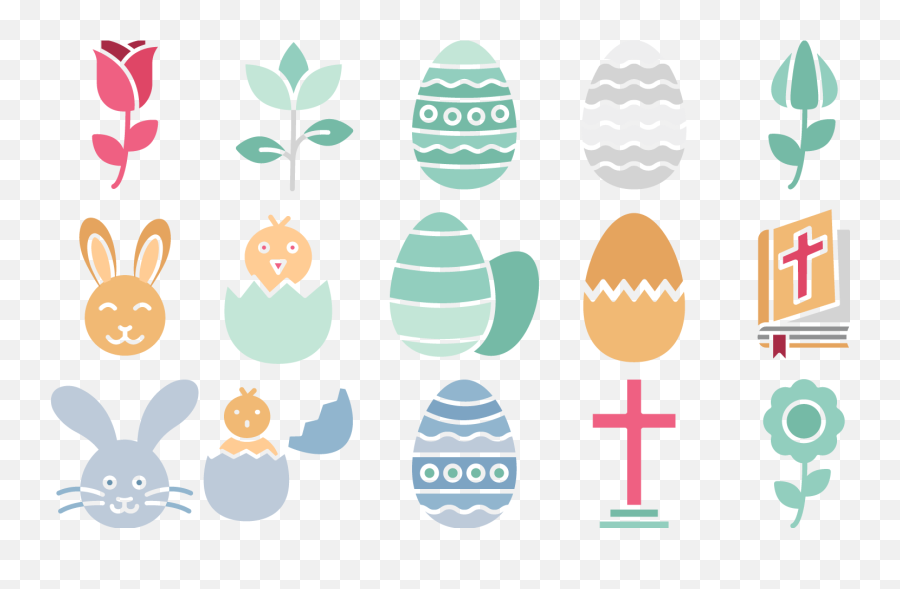 Free Easter Celebration Flat Icons Pack 56 - Vertical Emoji,Happy Easter Emoji