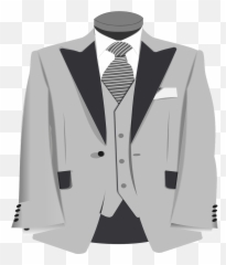 Coat Waistcoat Tie Shirt Jacket - 3 Piece Suit Clipart Emoji,Emoji Outfit For Men