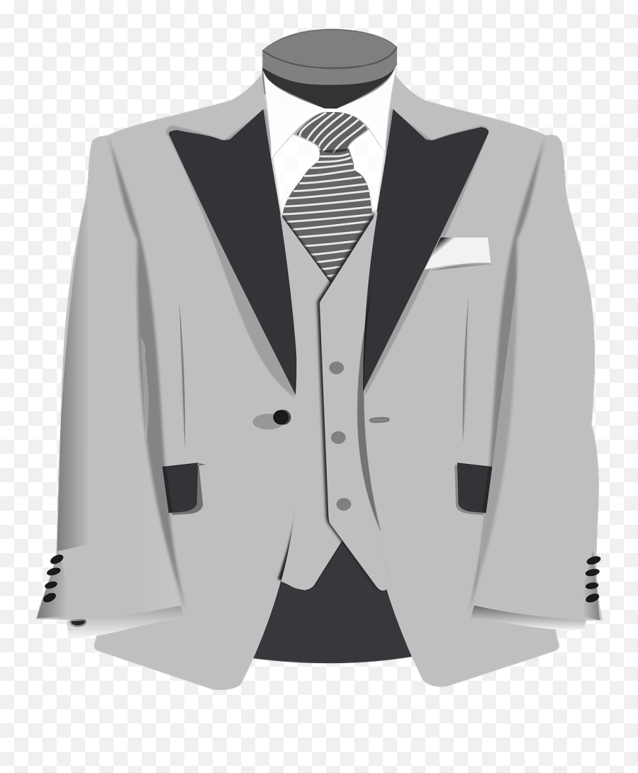 Coat Waistcoat Tie Shirt Jacket - 3 Piece Suit Clipart Emoji,Emoji Outfit For Men