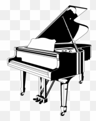 Ilustração Em Vetor De Um Piano - Black And White Emoji