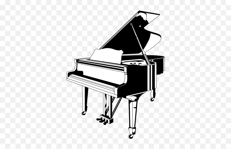 Ilustração Em Vetor De Um Piano - Piano Black And White Emoji,Keyboard Emoticons