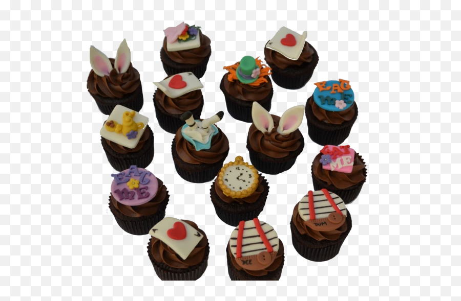 Alice In Wonderland Cupcakes - Cupcake Emoji,Emoji Cupcakes