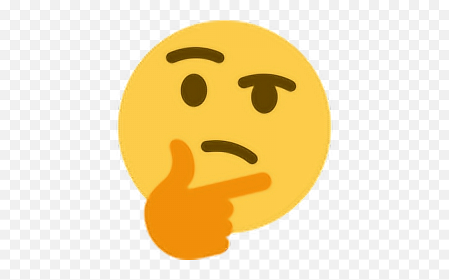 Hand Wise Emoji Emoticon Face Expressio - Thinking Emoji Discord Png,Maybe Emoji