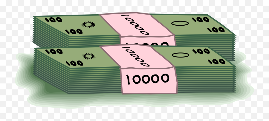 Stacks Of Hundred Dollar Bills Cash - 100 Dollars Vector Png Emoji,Cowboy Emoji Discord