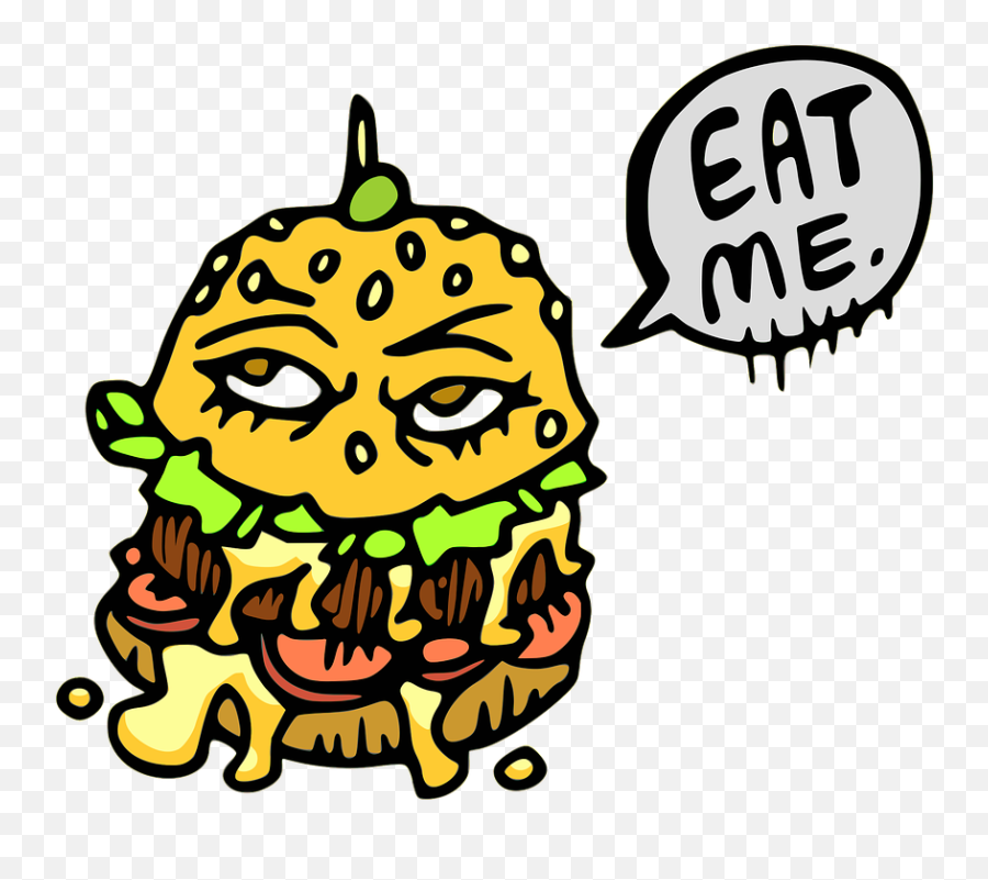 Free Burger Hamburger Vectors - Burger Monster Clip Art Emoji,Yummy Emoticon