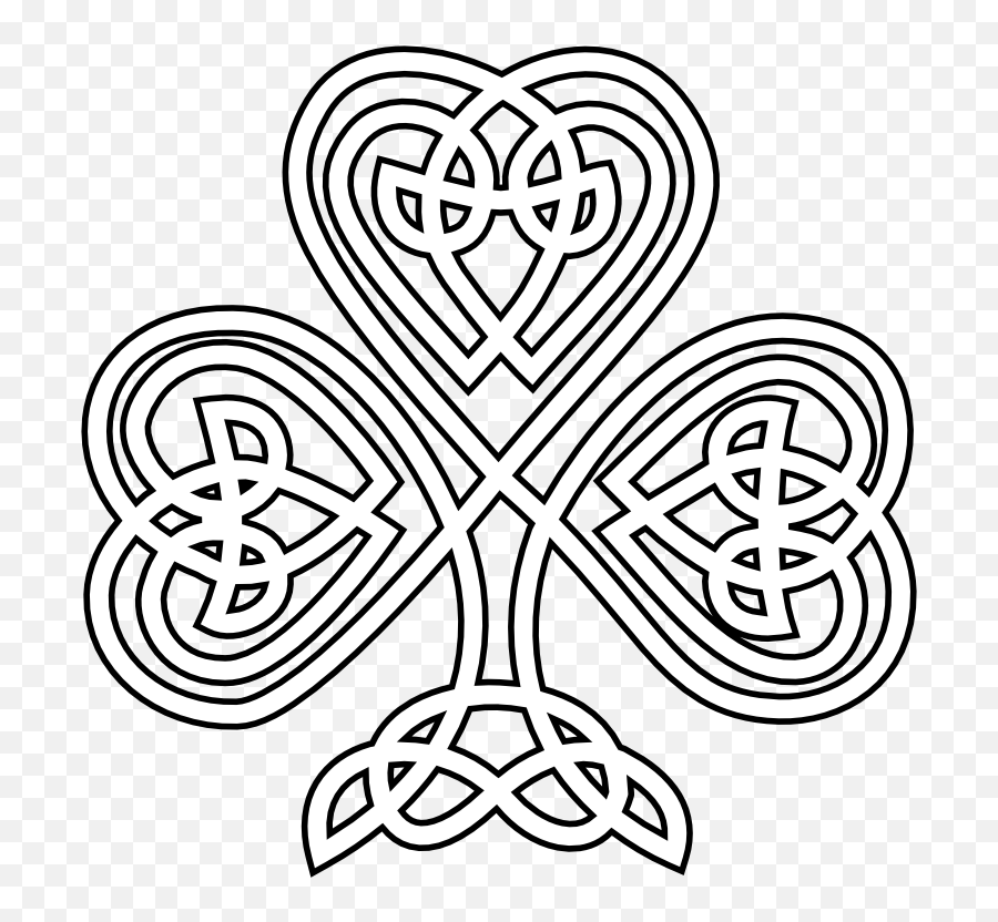 Drawing Knots Heart Transparent Png - Irish Black And White Emoji,Celtic Emoji