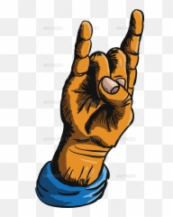 Png Vector Characters From Graphicriver - Rock Band Hand Signs Emoji,Heavy Metal Emoticons