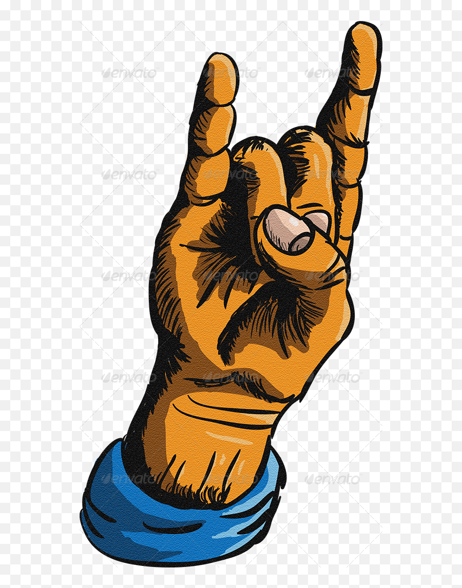 Png Vector Characters From Graphicriver - Rock Band Hand Signs Emoji,Heavy Metal Emoticons
