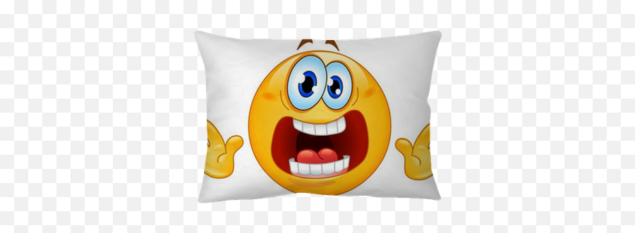 Panic Emoticon Pillow Cover Pixers - Panic Smiley Emoji,Panic Emoticon