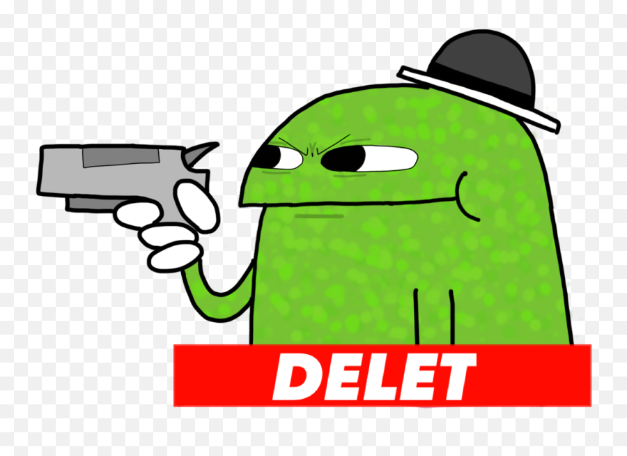 Cuphead Delete Delet Gun Meme - Clip Art Emoji,Gun Emoji Meme