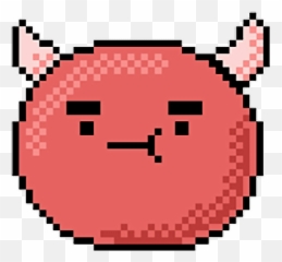 Kawaii Emoji Devil - Planet Pixel Art Png